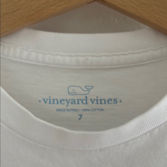 Vineyard Vines White Short Sleeve Tee kids size 7 100% cotton - Picture 4 of 4